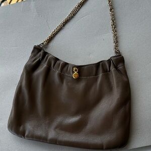 Vintage Brown Chain Strap Women's Bag